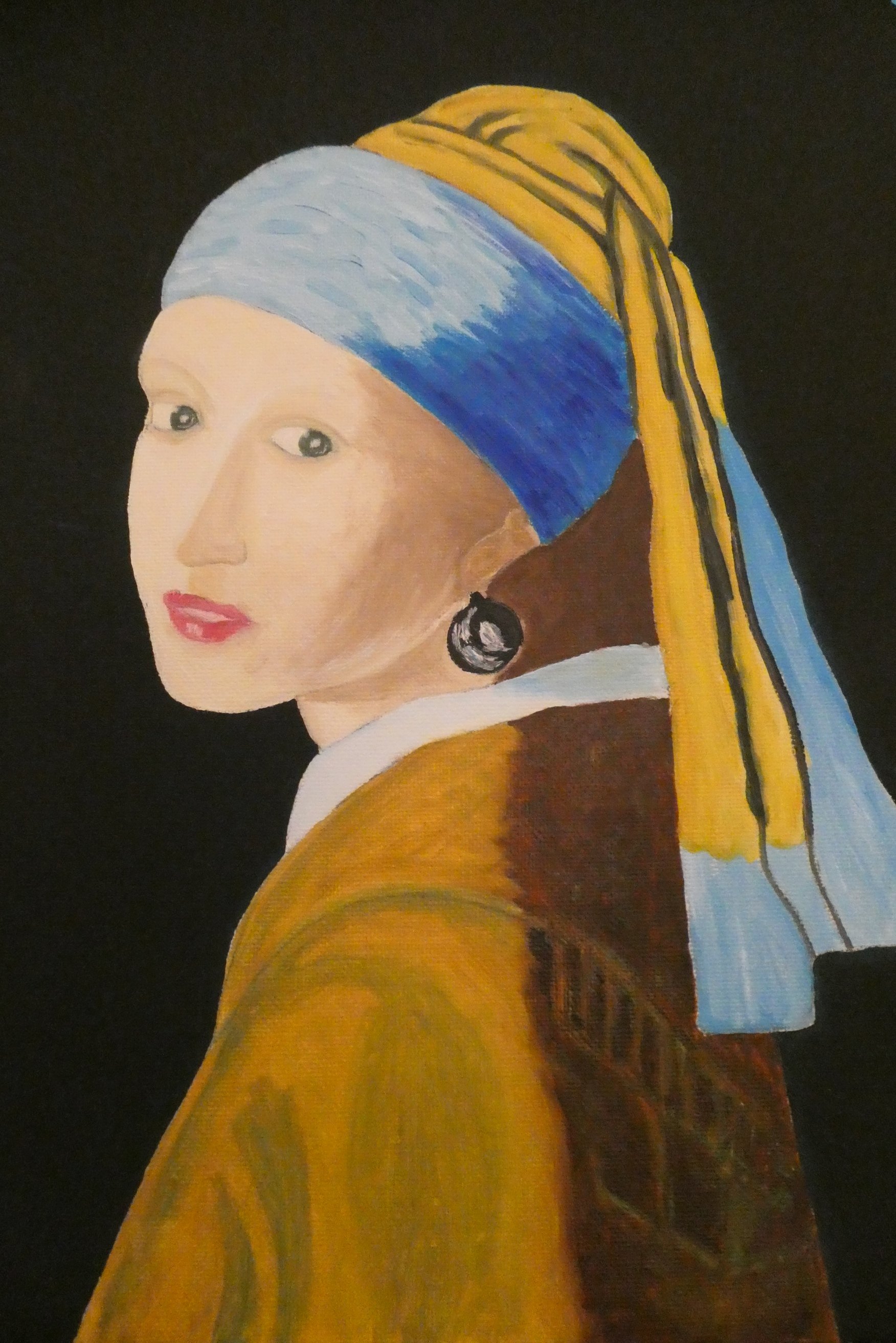 La Jeune Fille à la perle d'après Johannes Vermeer