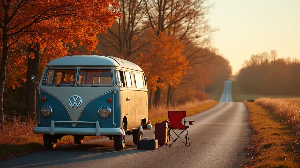 Camping-car poids lourd d'occasion sur une aire de camping