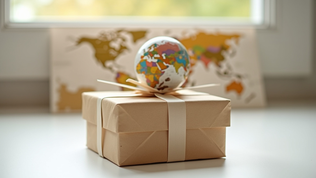 Personne qui reçoit une carte cadeau voyage et imagine ses prochaines vacances