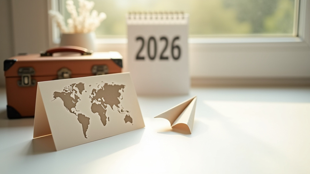 Carte cadeau voyage Selectour en mains, avec paysages de destinations exotiques en arrière-plan