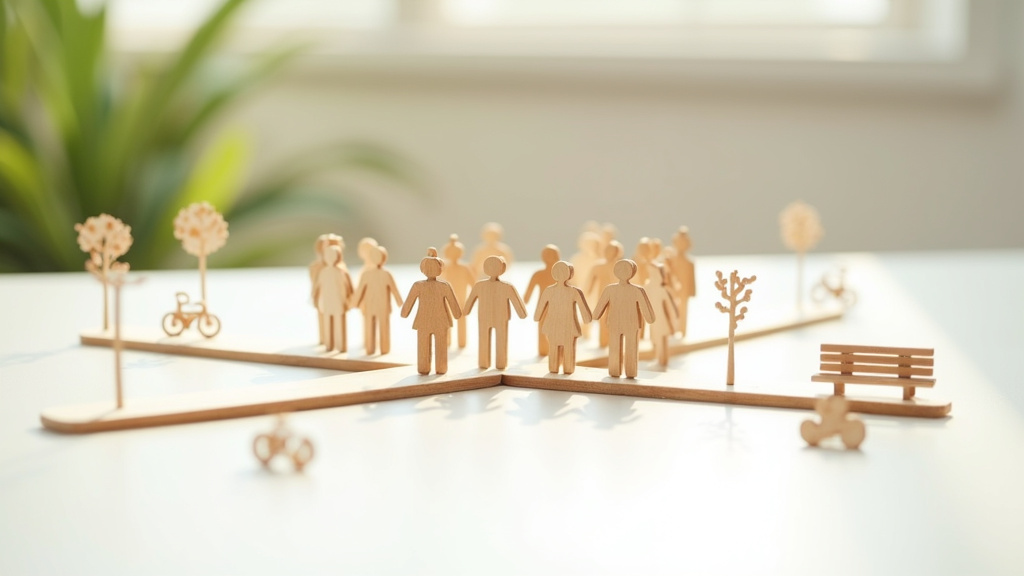 Illustration schématique des trois piliers de la convergence : insertion sociale, formation professionnelle et numérique