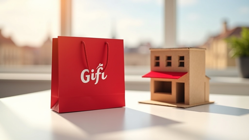 Intérieur du magasin GiFi à Villeurbanne avec rayons de produits colorés et clients parcourant les allées