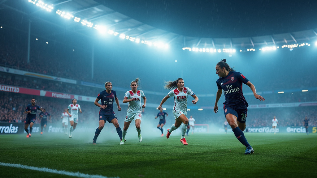 Affiche de la finale de la Coupe de France féminine 2026 entre l'OL et le PSG