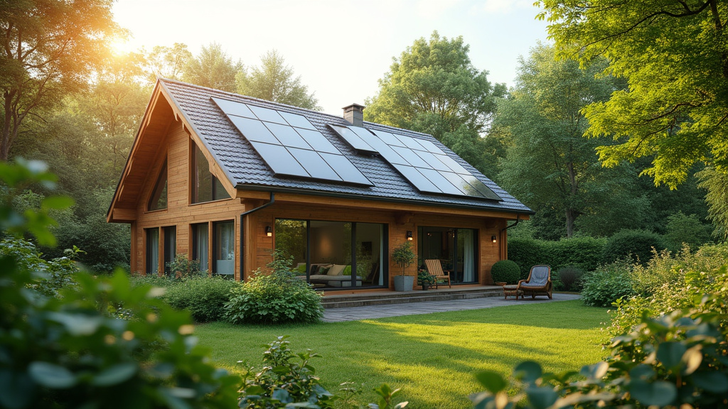 Schéma de conception d'une maison durable avec isolation et ventilation
