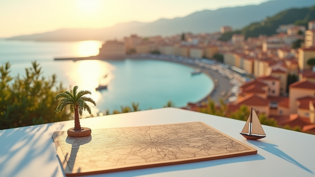Carte interactive de la région Nice Côte d'Azur montrant les différentes zones touristiques