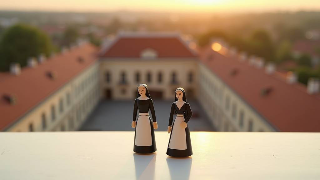 Sœurs hospitalières prodiguant des soins dans un hôpital ancien