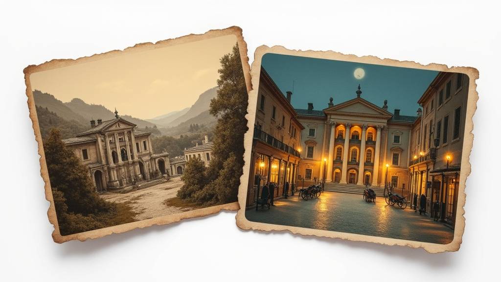 Façade du Théâtre des Célestins à Lyon avec ses colonnes et son architecture néoclassique